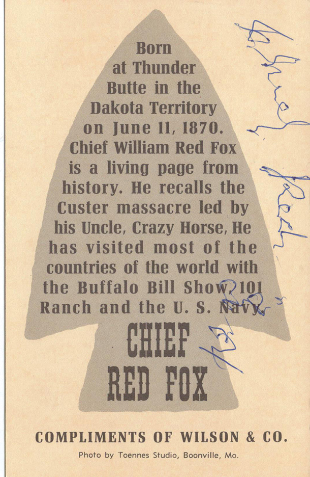 Chief Red Fox Featured at the Denver Postcard & Paper Show in May